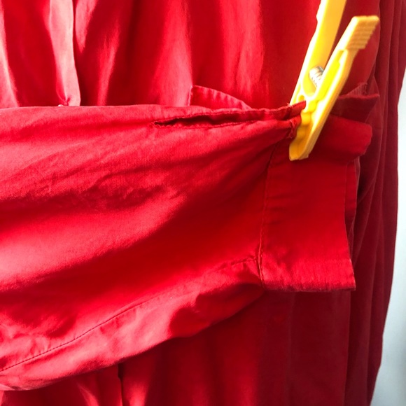 SILK RED blouse 1980’s - Picture 5 of 6